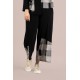Sympli Wide Leg Crop Blocked Print Black / Cashew Splat