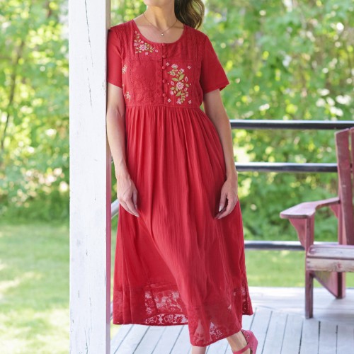 April Cornell - Love Note Dress - Red