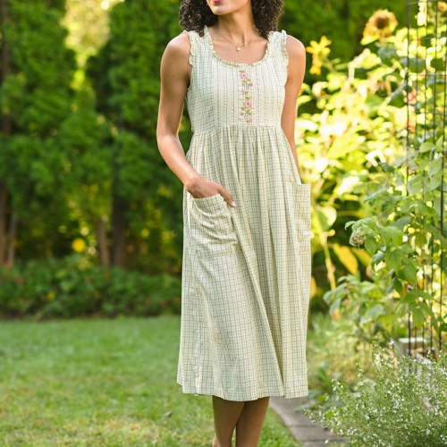 April Cornell - Cottage Essence Dress - Sage