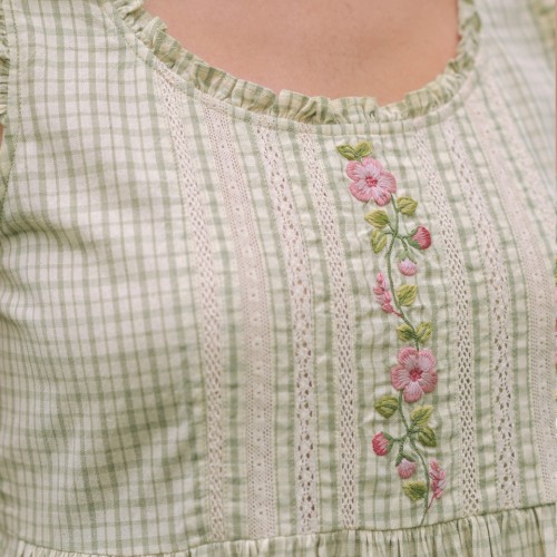 April Cornell - Cottage Essence Dress - Sage