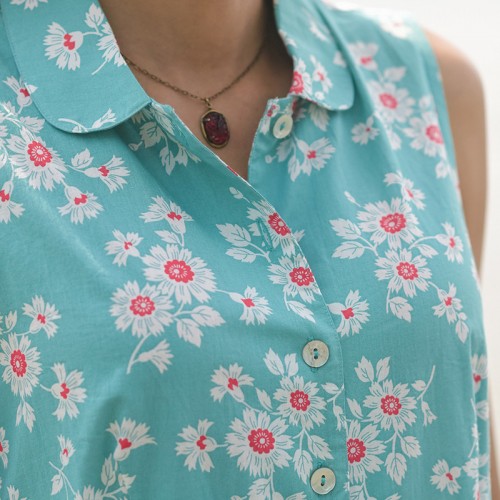 April Cornell - Daisy Porch Dress - Aqua