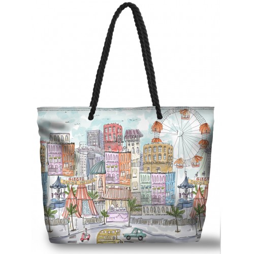Dolcezza Woven Travel Bag - "City Circus" #26964