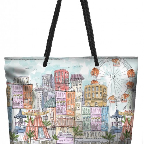 Dolcezza Woven Travel Bag - "City Circus" #26964