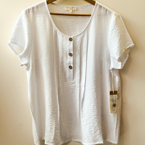 Escape by Habitat - Pleated Pullover Solid - White