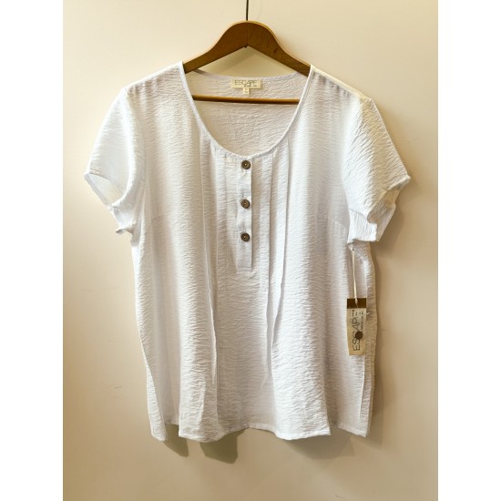 Escape by Habitat - Pleated Pullover Solid - White