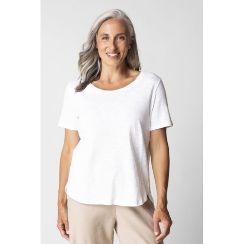 Escape by Habitat - High-Low Short Sleeve Tee - White