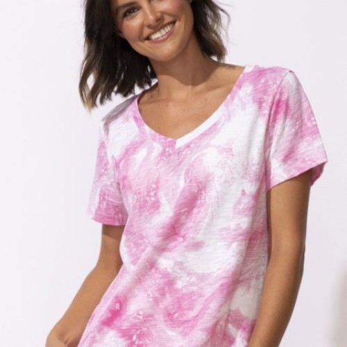 Escape by Habitat - V-Neck Tee - Cosmo