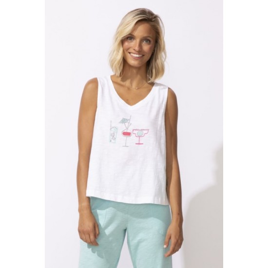 Escape by Habitat - V-Neck Tank - White