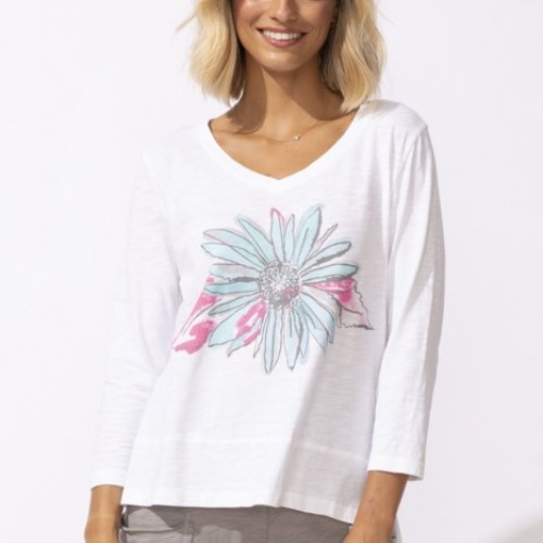 Escape by Habitat - Easy V Tee - White