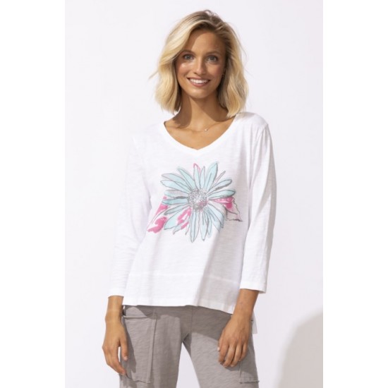 Escape by Habitat - Easy V Tee - White