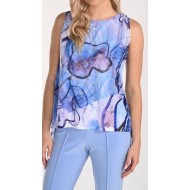Frank Lyman - Woven Top #266245 - Periwinkle/Blue
