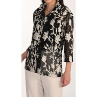 Frank Lyman - Knit Jacket #266205 - Black/Almond