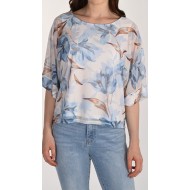 Frank Lyman - Knit Top #261287 - Porcelain/Blue