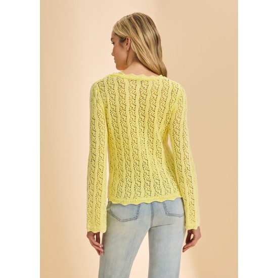 French Dressing - Long Sleeve Garment Dye Sweater - Pineapple