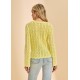 French Dressing - Long Sleeve Garment Dye Sweater - Pineapple