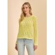 French Dressing - Long Sleeve Garment Dye Sweater - Pineapple
