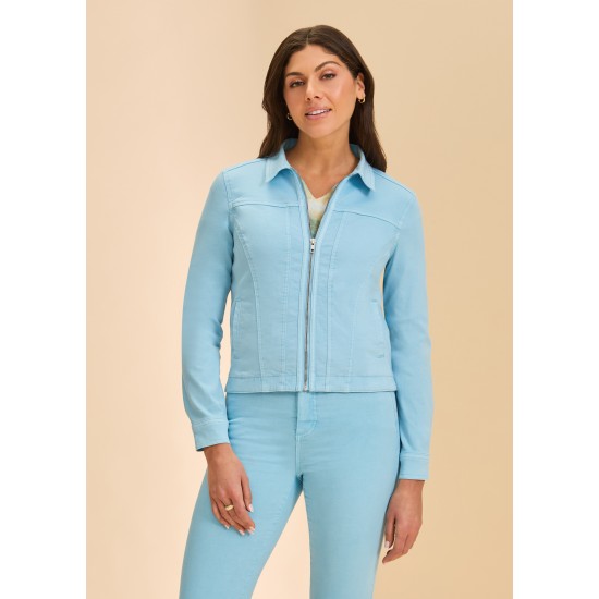 French Dressing - Zip Front Jacket - Pacific Blue