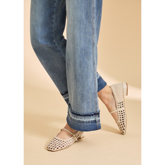 French Dressing - Olivia Cuffed Wide Leg - Light Wash