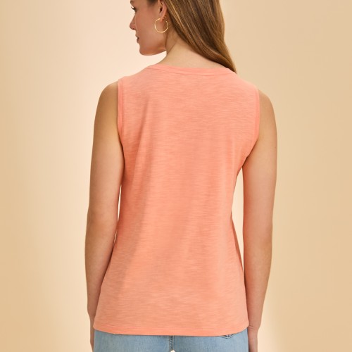 French Dressing - Boat Neck Cami - Cantaloupe 