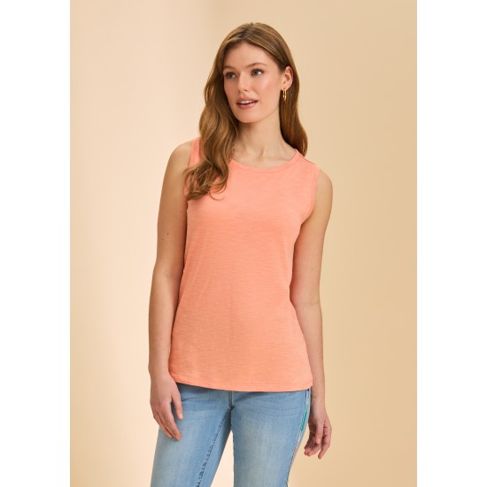 French Dressing - Boat Neck Cami - Cantaloupe