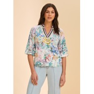 French Dressing - Split Neck Top - Narnia