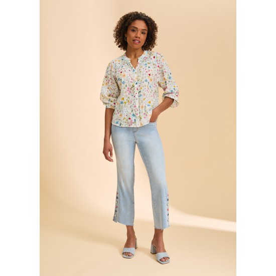 French Dressing - Three Quarter Sleeve Shirt - Spring Solstice