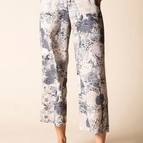 Habitat - Button Hem Crop Pant - Willow