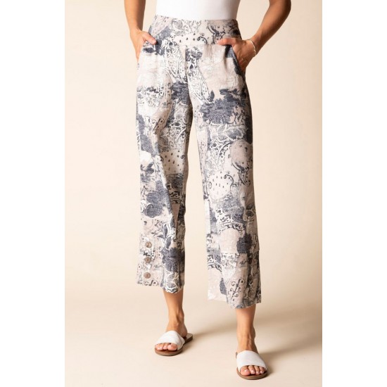Habitat - Button Hem Crop Pant - Willow