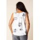 Habitat - Pleat Back Button Tank - White