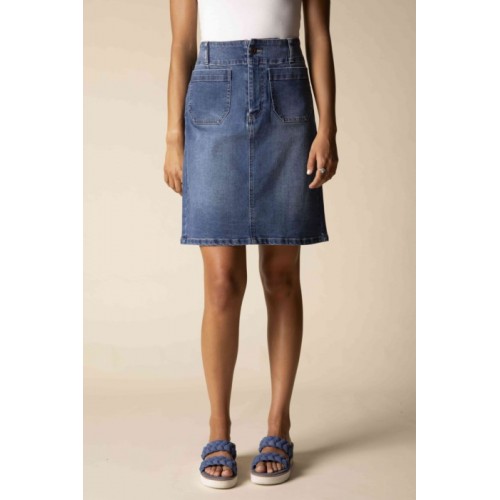Habitat - Easy Straight Skirt - Medium Denim