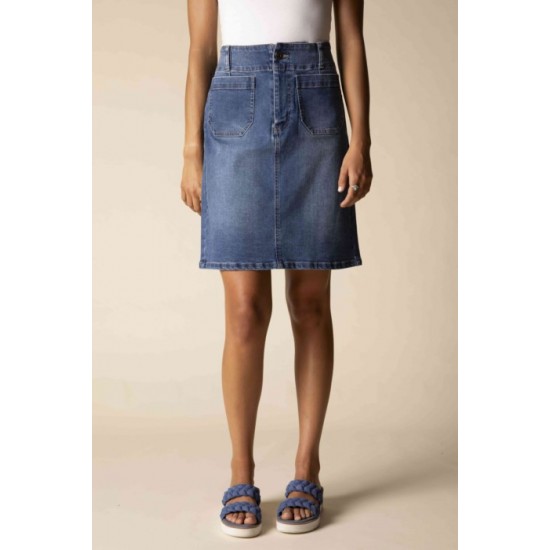 Habitat - Easy Straight Skirt - Medium Denim