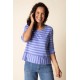 Habitat - Elbow Sleeve Top - Iris