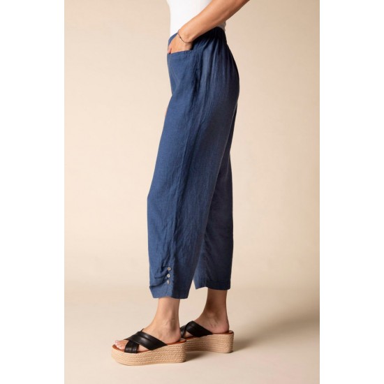 Habitat - Pleat Button Capri - Navy