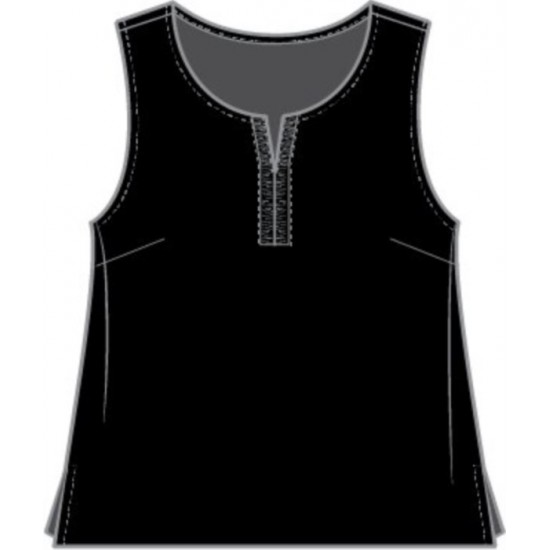 Habitat - Center Shirred Tank - Black