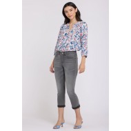 NYDJ - Chloe Skinny Capri 1" Roll Cuff Jeans - Dusty Ash