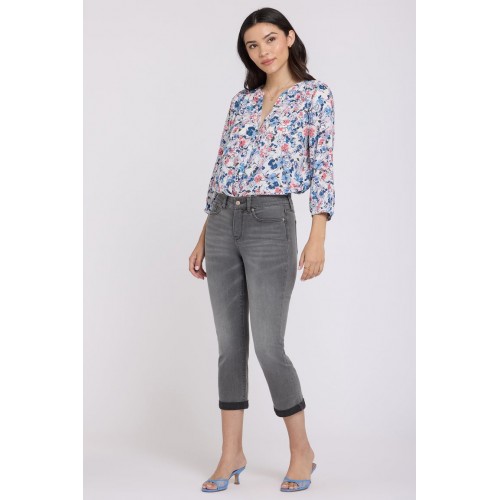 NYDJ - Chloe Skinny Capri 1" Roll Cuff Jeans - Dusty Ash