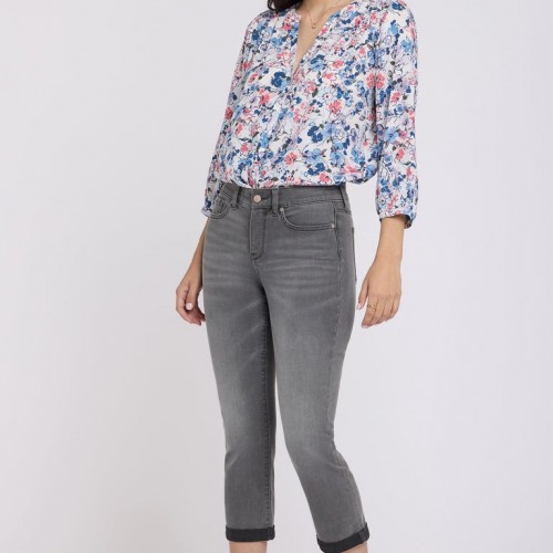 NYDJ - Chloe Skinny Capri 1" Roll Cuff Jeans - Dusty Ash