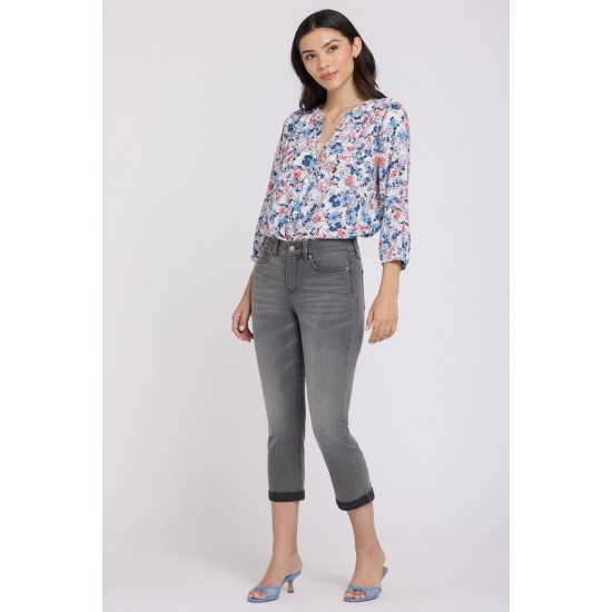 NYDJ - Chloe Skinny Capri 1" Roll Cuff Jeans - Dusty Ash