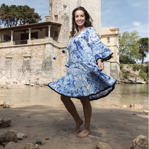 Orientique - Okayama Frill Sleeve Dress - #40-188