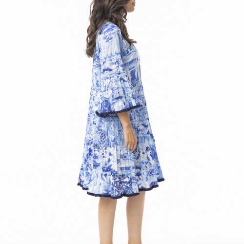 Orientique - Okayama Frill Sleeve Dress - #40-188