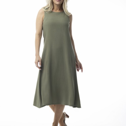 Pure Essence - Dress - Olive #646-5128