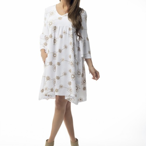 Pure Essence - SS26 White/Sand Dress - #651-5135