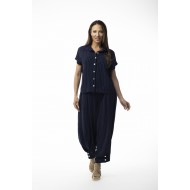 Pure Essence - SS26 - Navy/White Blouse #656-8030