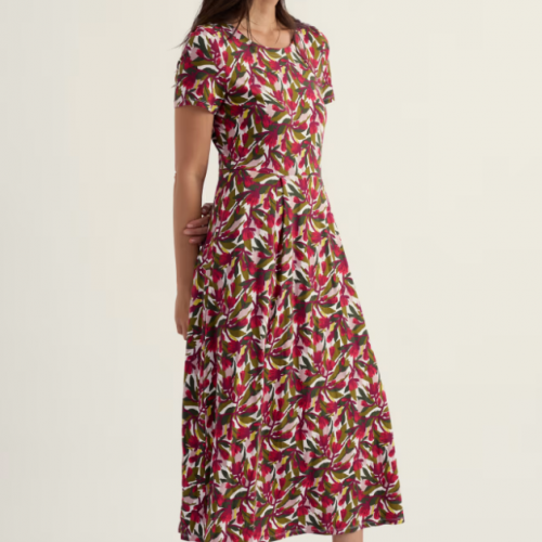 Seasalt - Veronica Dress - Abstract Protea Chalk