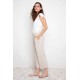 Up! - Linen Effect Techno Wide Leg Crop - Linen