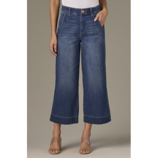 Wit & Wisdom - Whitney Crop Wide Leg Sky Rise - Blue