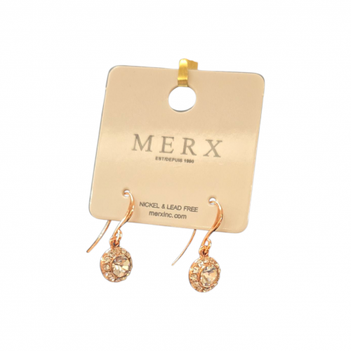 Merx Sofistica Crystals Hook Earring - Rose Gold #84-3590