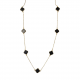 Merx Sofistica Long Necklace - Gold & Crystal/Black
