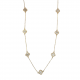 Merx Sofistica Long Necklace - Gold & Crystal/Black