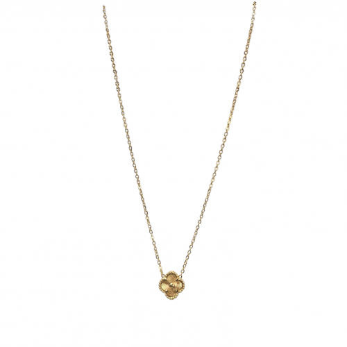 Merx 4 Leaf Clover Pendant Gold #700-125 - Gold Stone